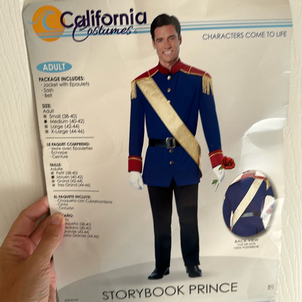 New in Package Prince Charming Jacket with Epaulets, Sash, and Belt
